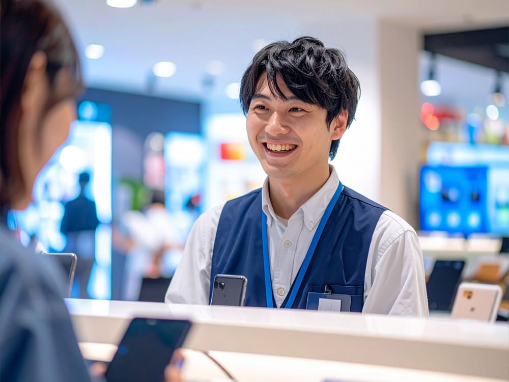 スマホ店員